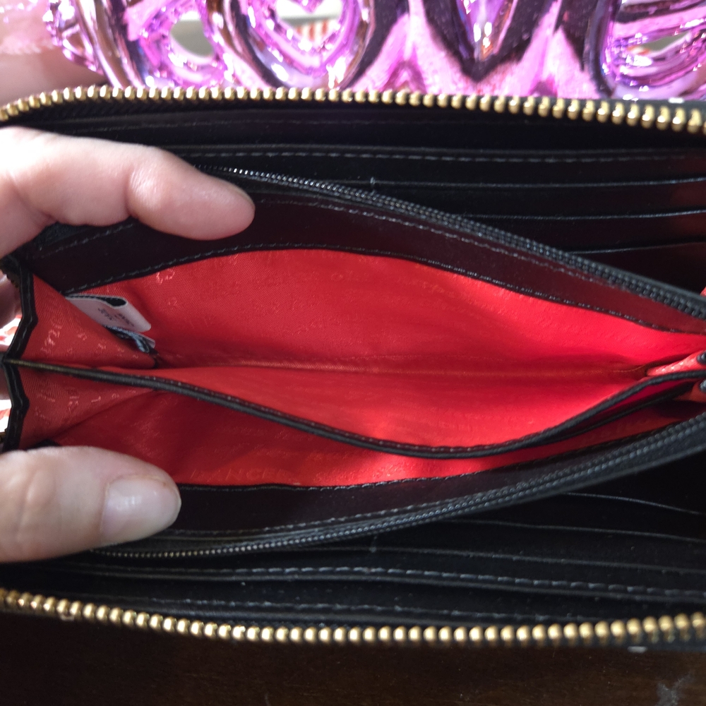 EUC Kate Spade Black/White Polka Dot Wallet - Picture 5 of 7